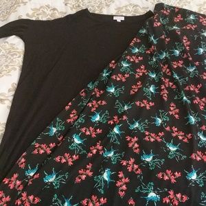 LulaRoe black XXS Irma (skirt not included)