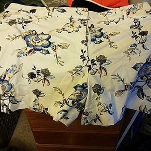 White house black market floral shorts