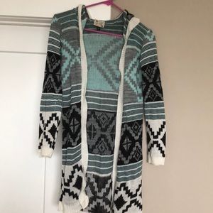 Blue and black sweater