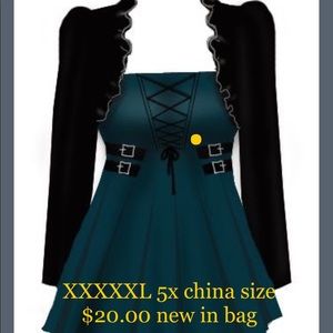 Green empress with attached fitted jacket