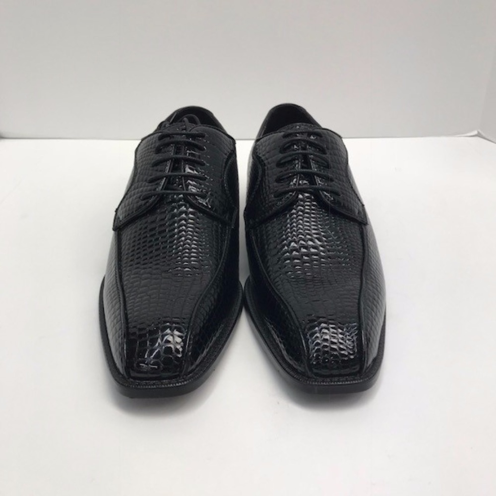 Bolano Men's Black Dress Shoes Oxfords Bike Track Size 9.5 - Picture 2 of 5