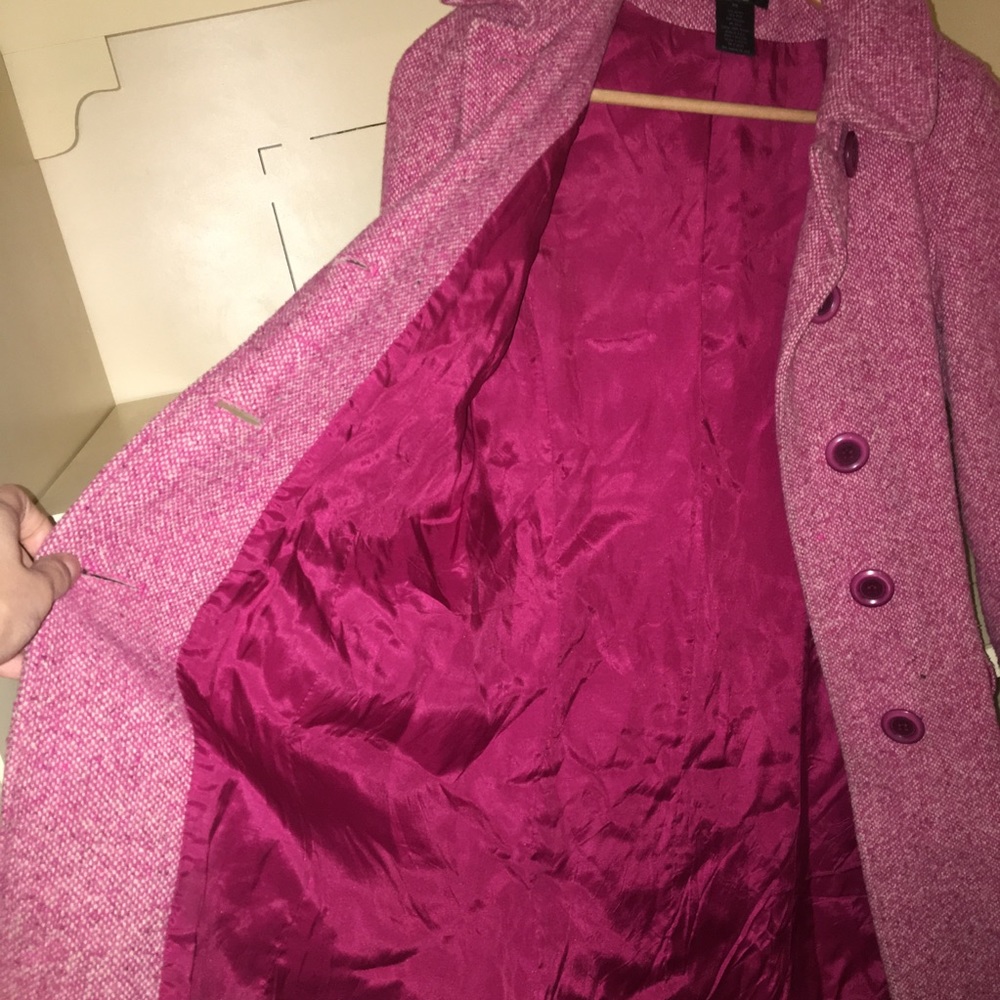 Pink tweed coat