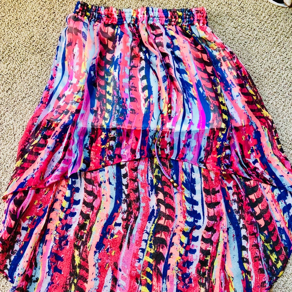 NWOT Roxy Tribal High-Low Skirt