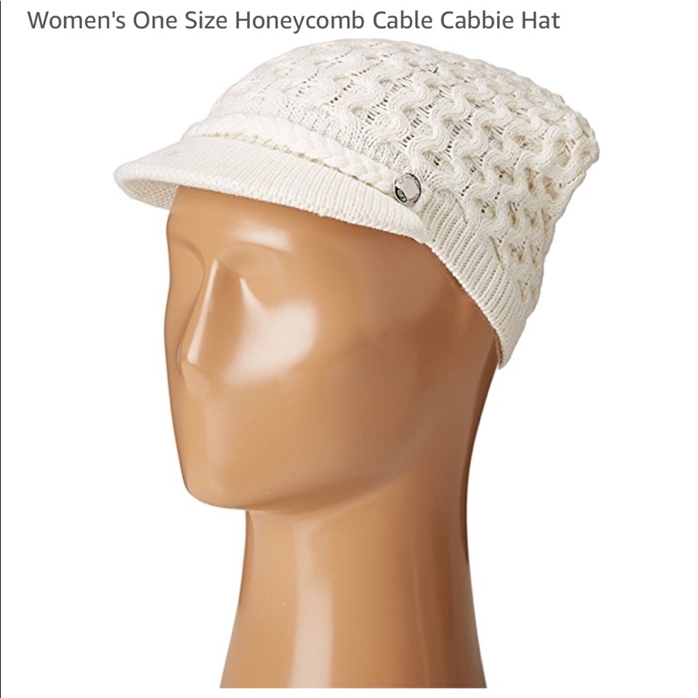 CALVIN KLEIN π Gray Honeycomb Cable Cabbie Hat - Picture 6 of 6