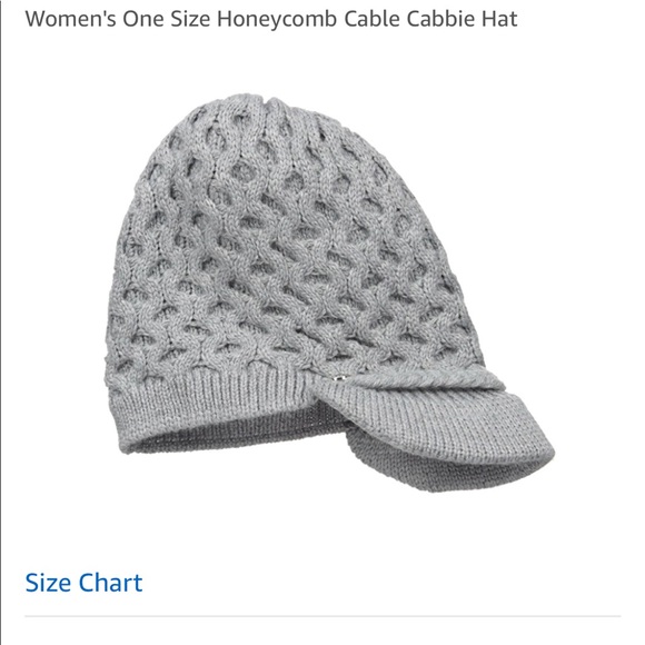 CALVIN KLEIN π Gray Honeycomb Cable Cabbie Hat - Picture 5 of 6