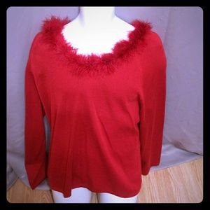 Cato Red Acrylic Christmas Sweater size 22/24w