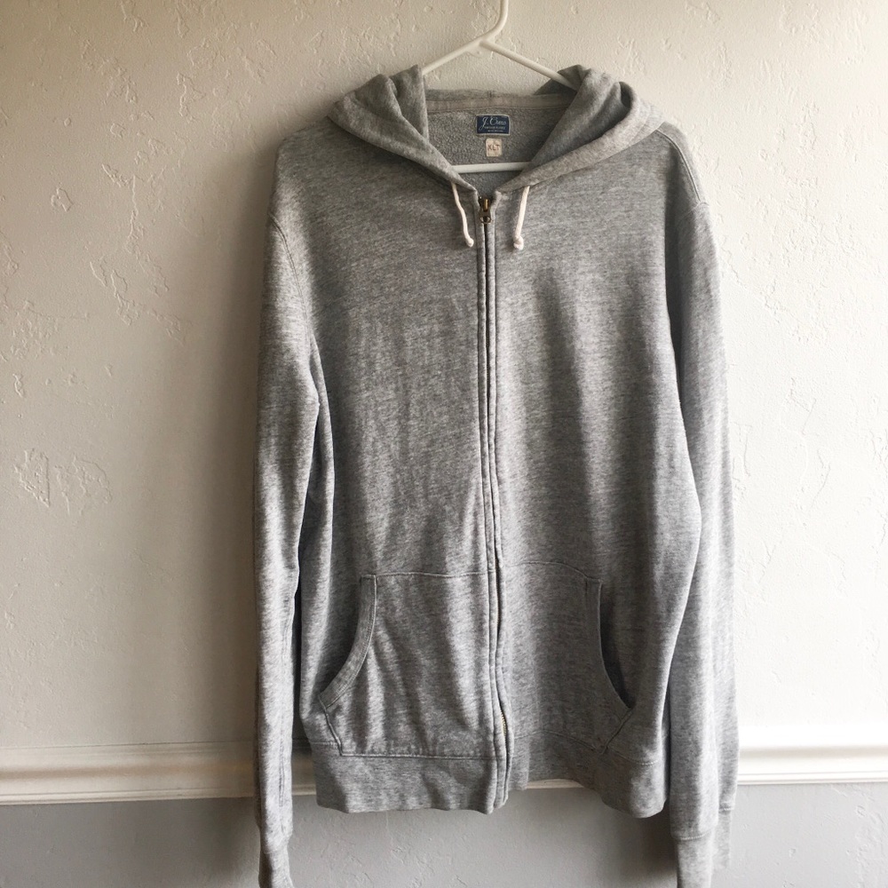 J. Crew Vintage Fleece Front Zip Hoodie