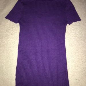 Purple stretch fitted top