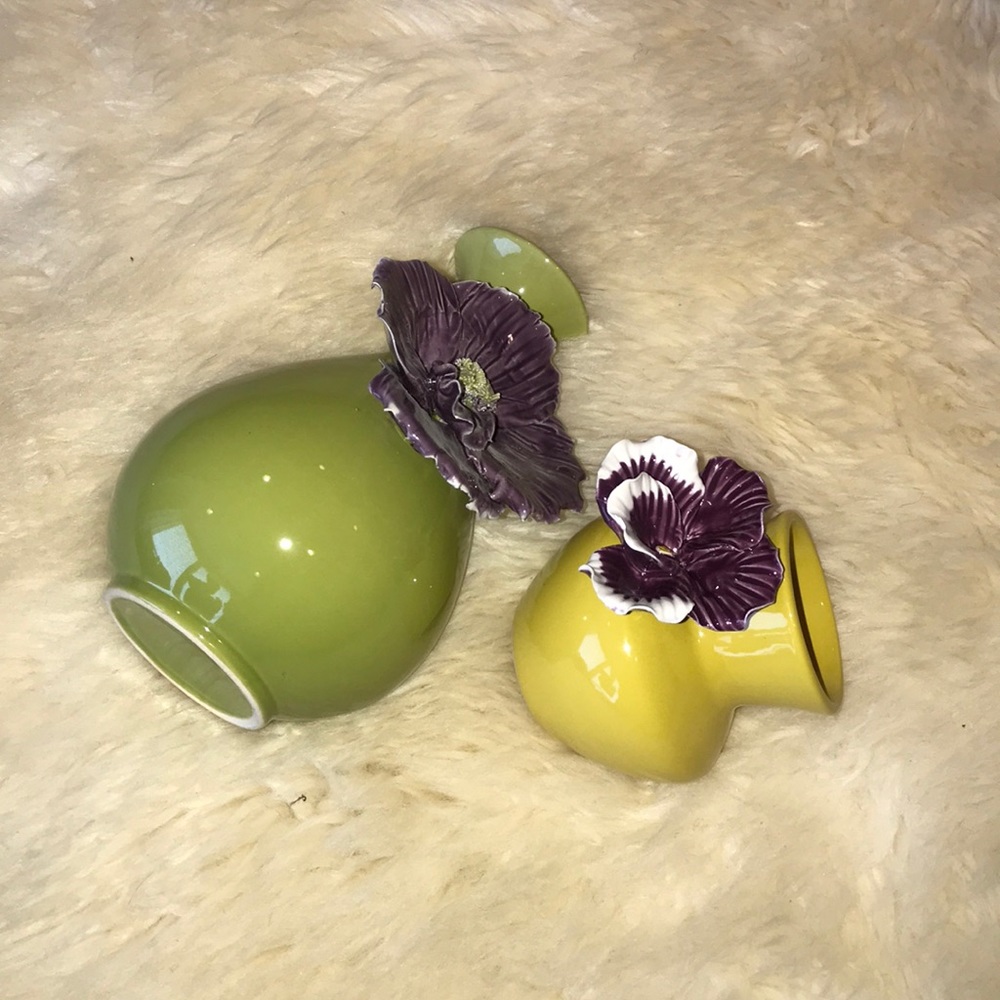 Set of Anthropologie floral vases