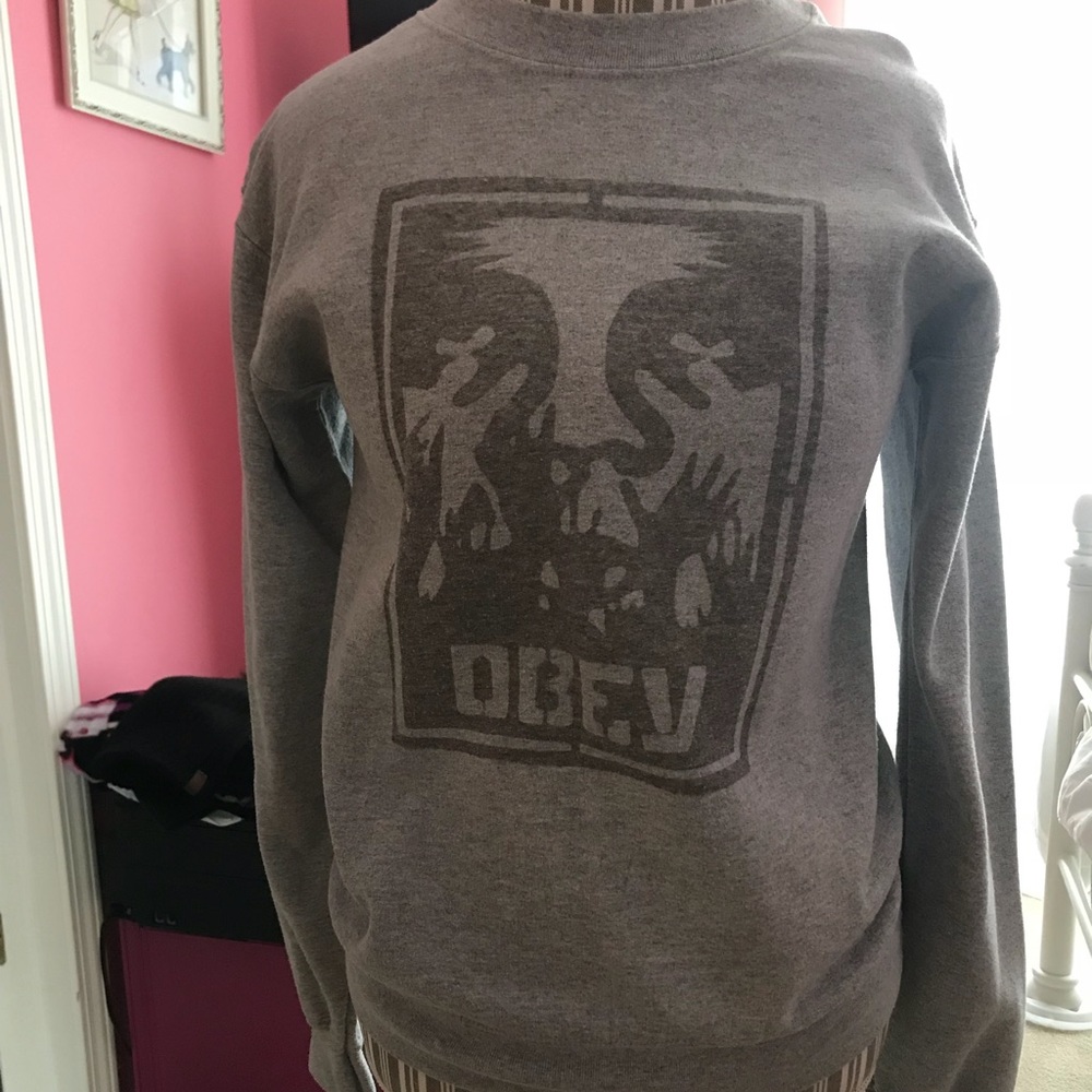 Gray “ OBEY” Sweatshirt.
