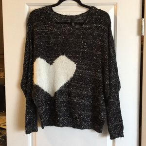 Black & gold heart sweater