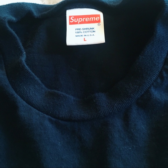 Supreme Large "Go Fuck Your Self" Tee in Navy Blue - Picture 2 of 4