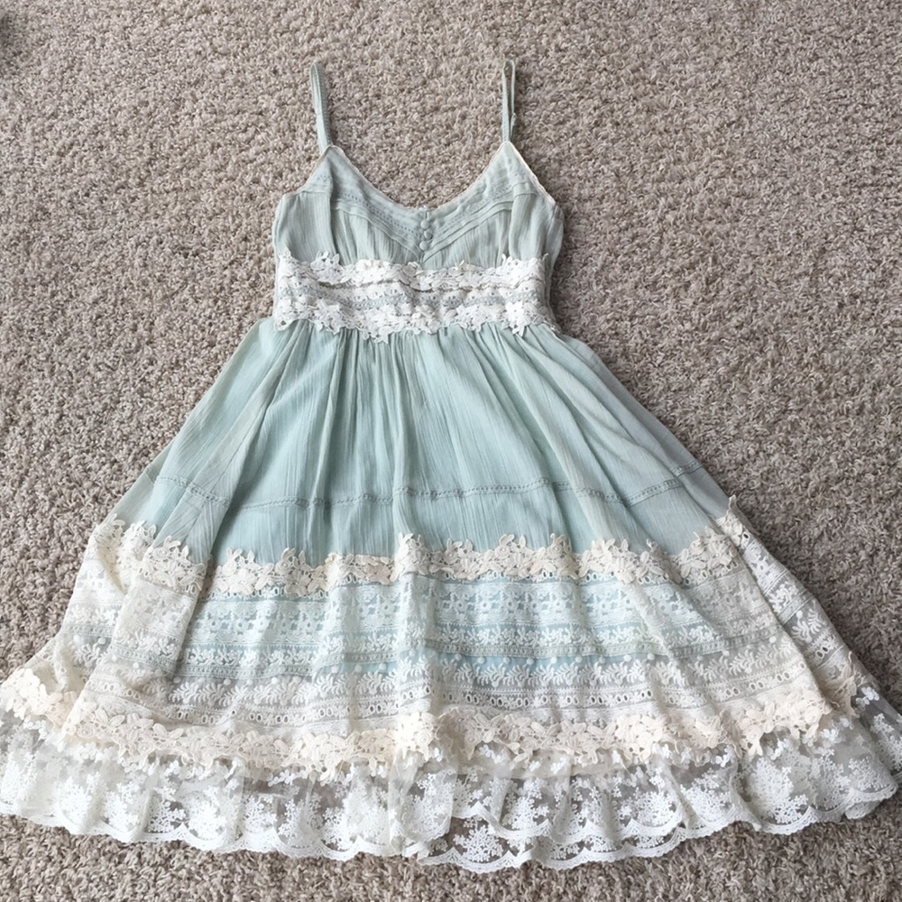 Mint lace dress