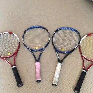 4 tennis rackets! Great condition. Prince brand