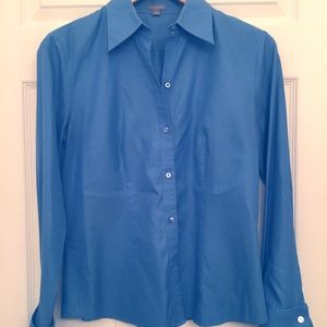 SIZE M ANN TAYLOR WOMEN BLOUSE BLUE