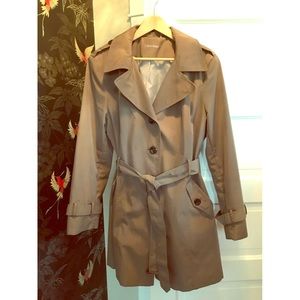 Calvin Klein Water-Resistant Belted Trench Coat