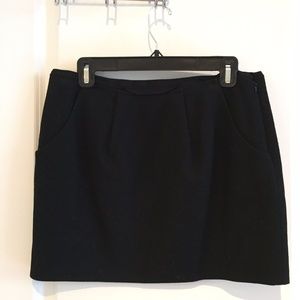 J. Crew Black Wool Mini Skirt Size 8