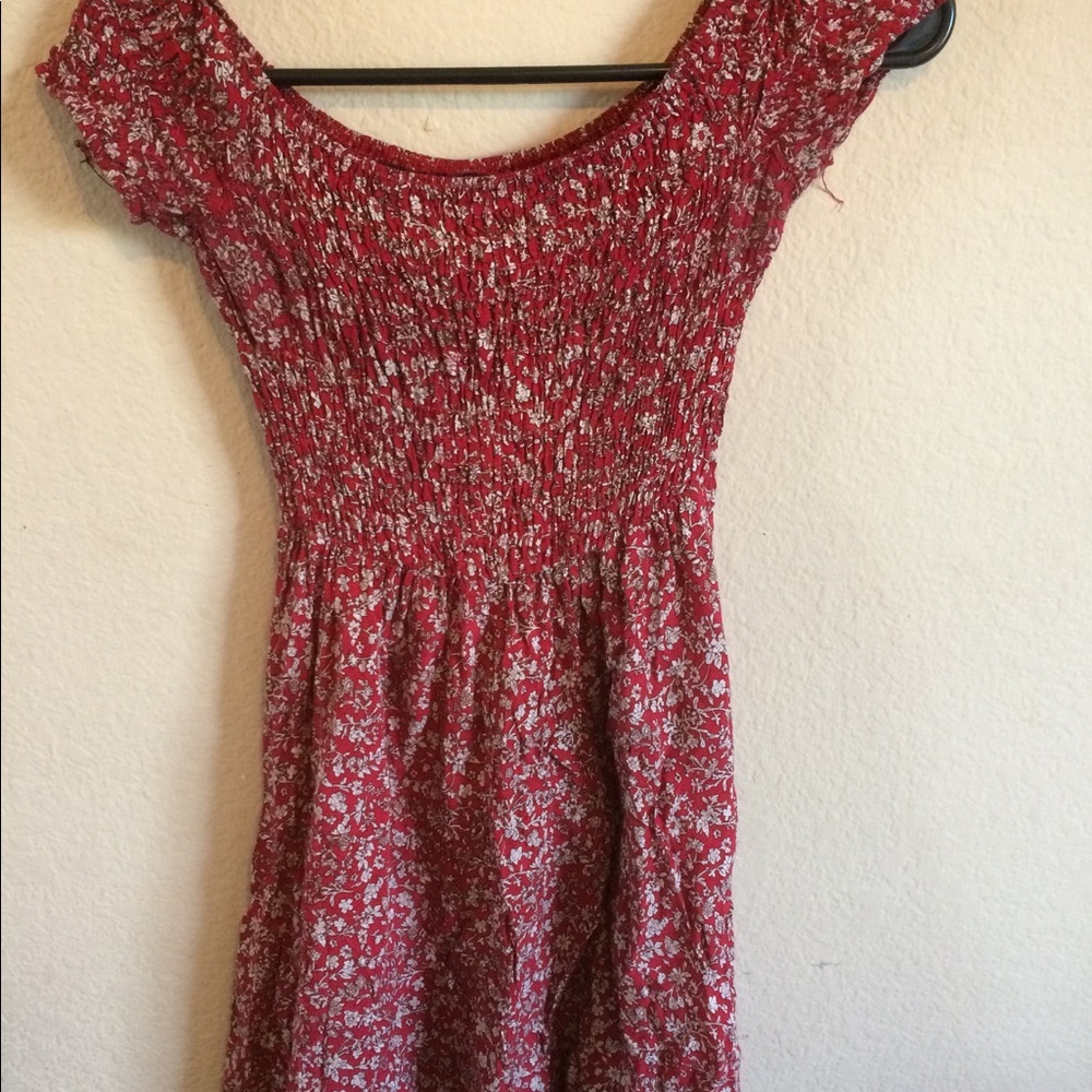 floral off the shoulder dress