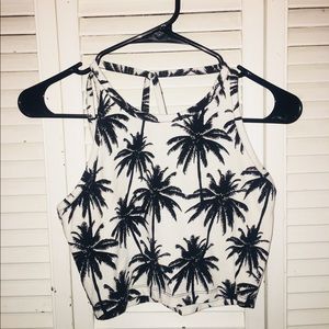 Charlotte Russe Palm tree crop top
