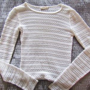 Hollister Open Knit Long Sleeve Top