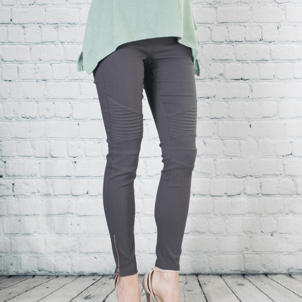 Charcoal Moto Jeggings