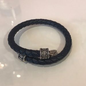 NAVY BLUE ALEX AND ANI LEATHER BRACELET