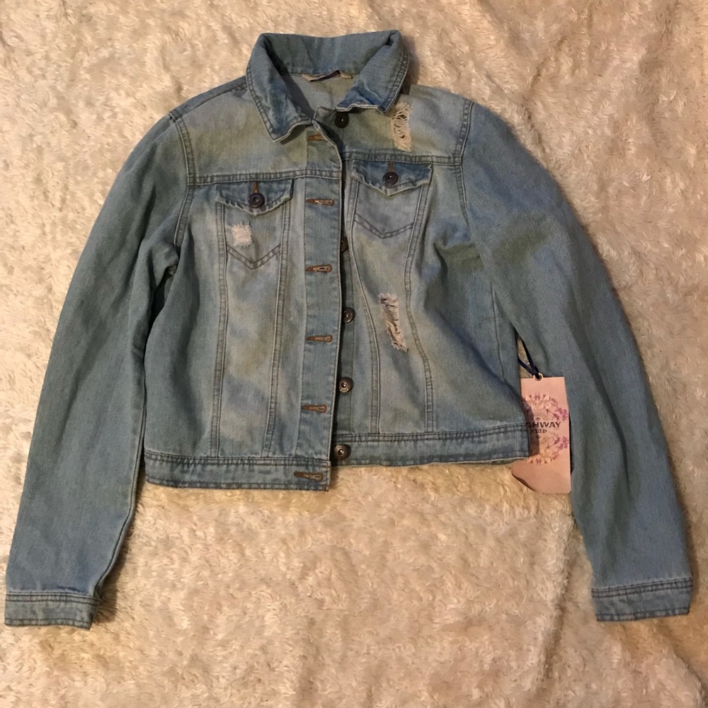 Light wash denim jacket