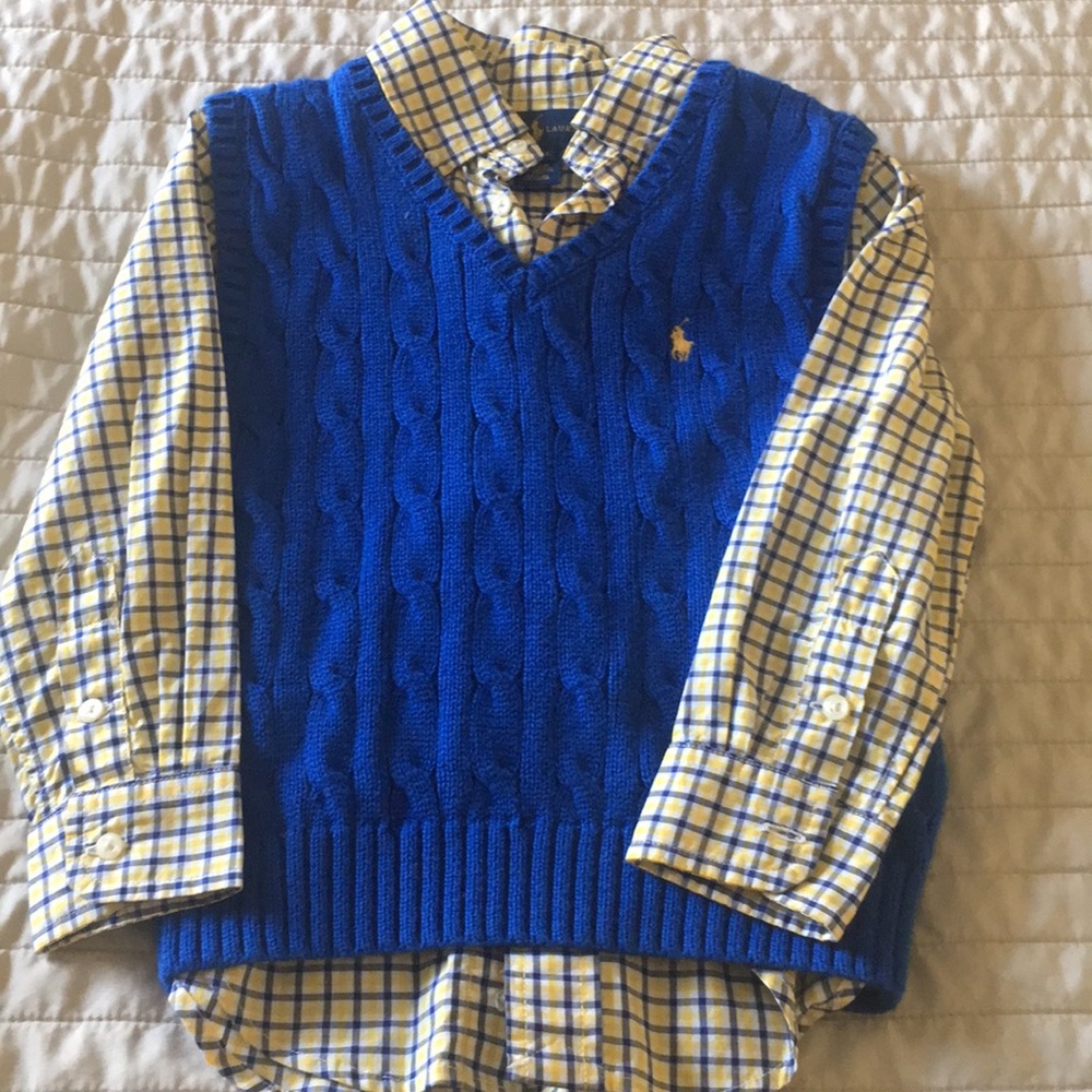 Sweater vest/ dress shirt