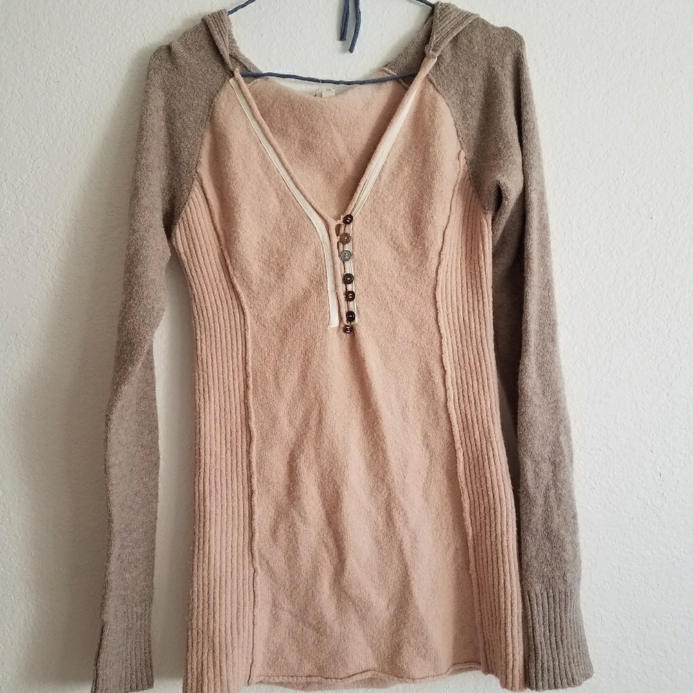 We The Free button up hooded sweater