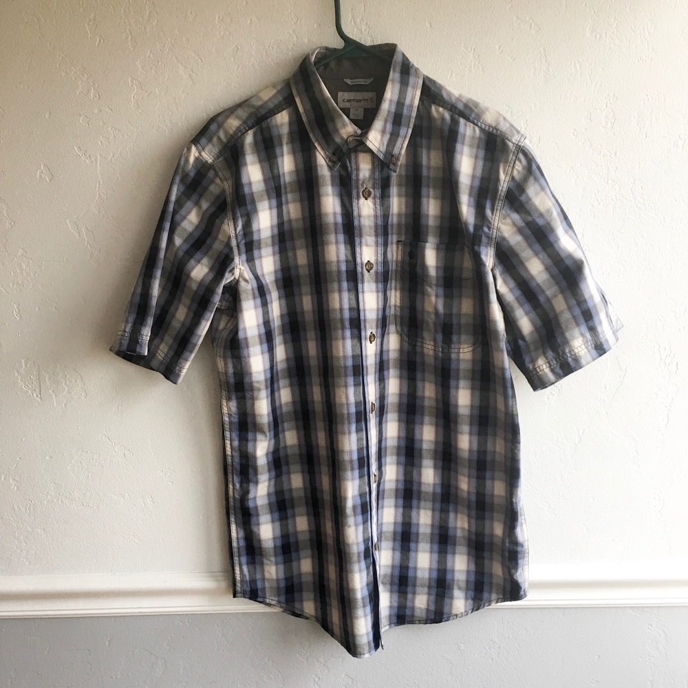 Carhartt Plaid Button Down in Black