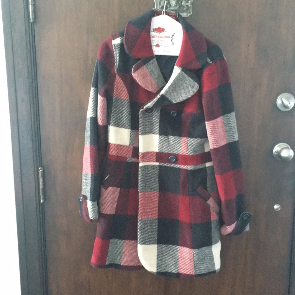 RVCA Red Plaid Coat