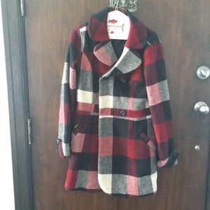 RVCA Red Plaid Coat