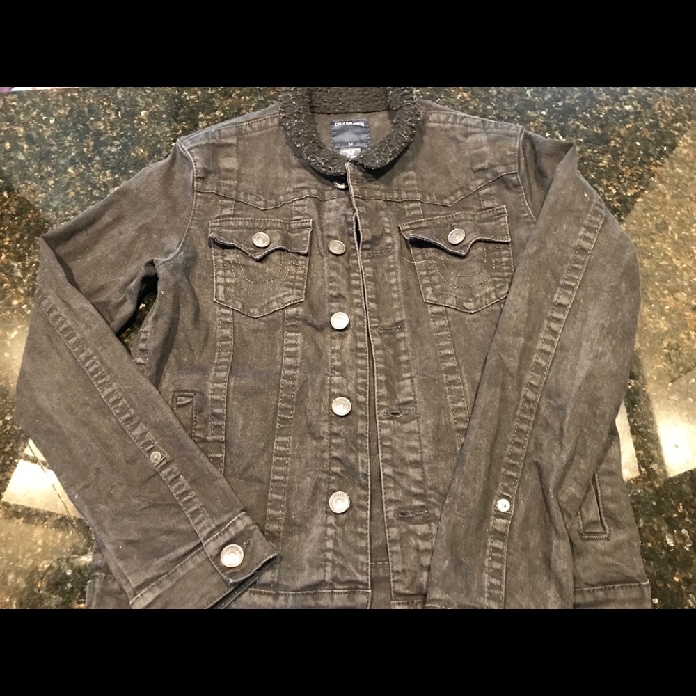 True Religion Black Jean Jacket