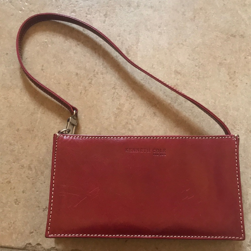 Kenneth Cole New York red leather bag