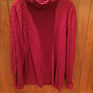 Burgandy turtle neck sweater