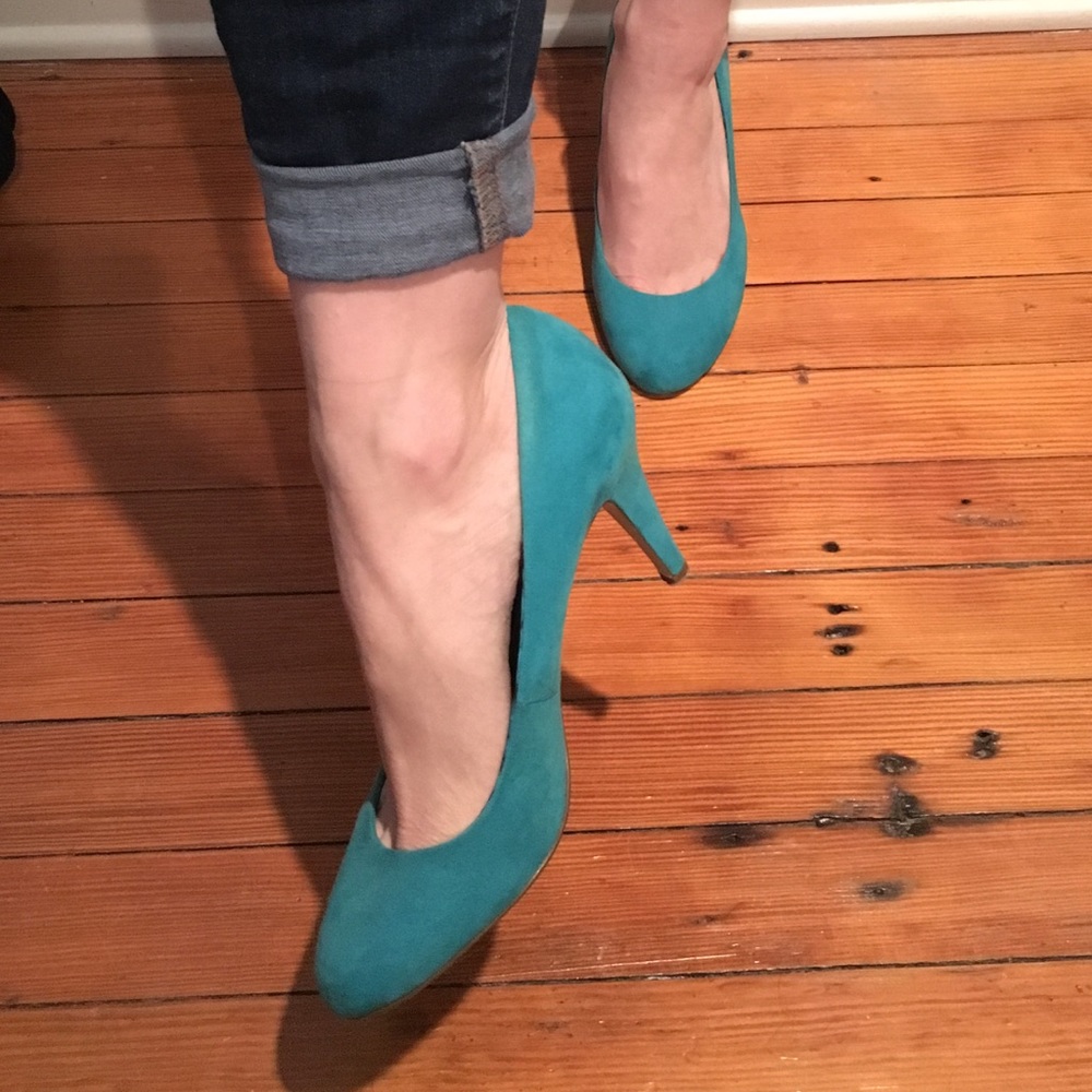 Bright Blue Pumps