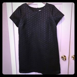 Black Shimmer Mini Shift Dress