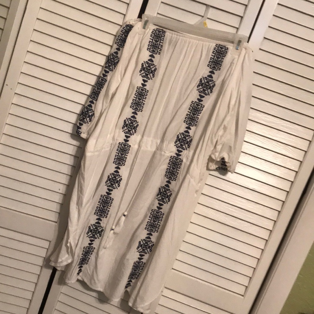 Cupshe white off the shoulder dress