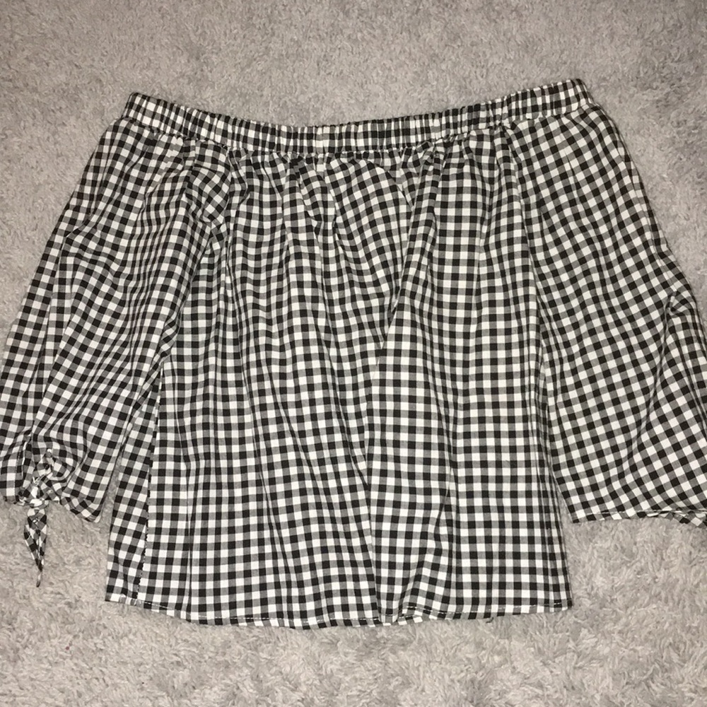 Marshalls - Gingham Print Off-the-Shoulder top