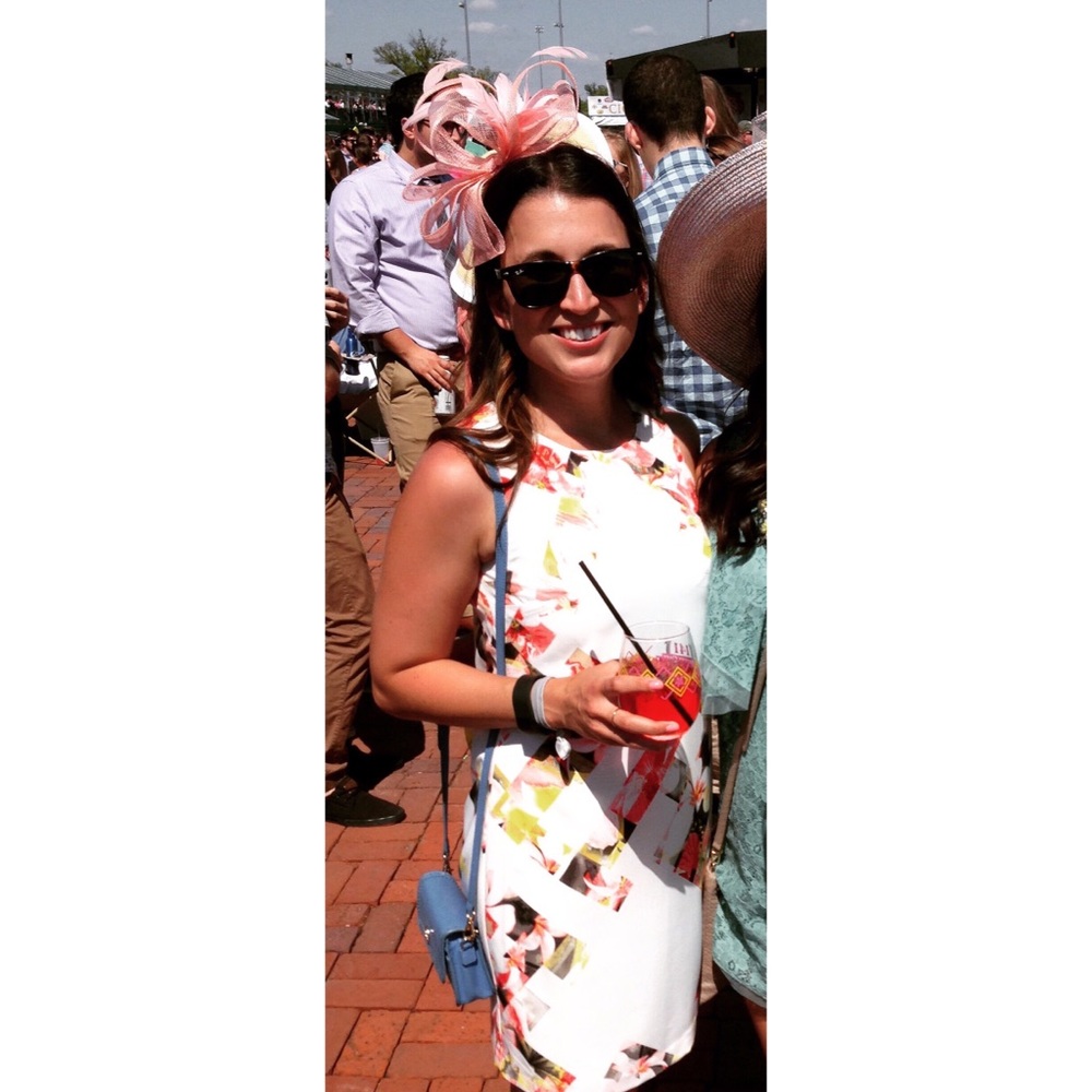 Vince Camuto White Floral Shift Dress