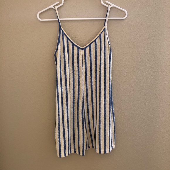 zara striped romper