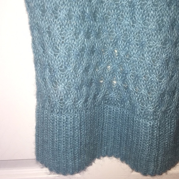 TO THE MAX - Teal Off the shoulder sweater - Picture 4 of 6