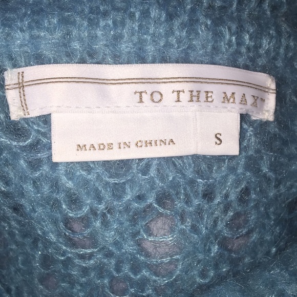 TO THE MAX - Teal Off the shoulder sweater - Picture 6 of 6