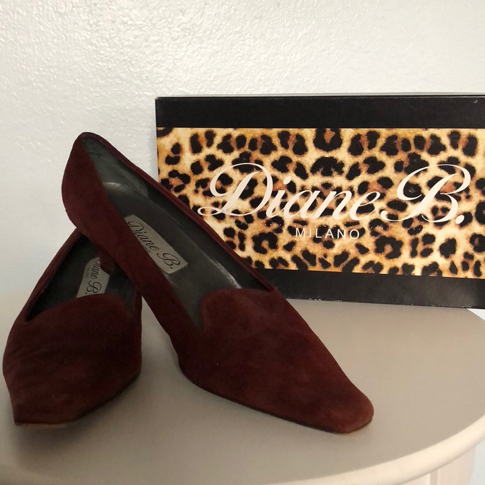 Diane B. Milano Oxblood kitten heels