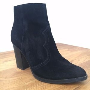 Dolce Vita Black Suede Western Ankle Boot