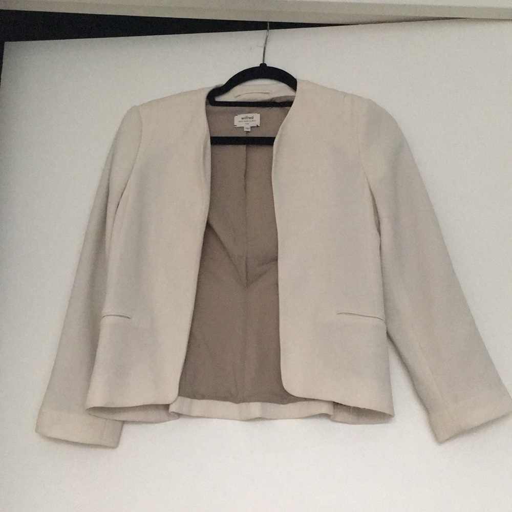 Wilfred cream blazer jacket