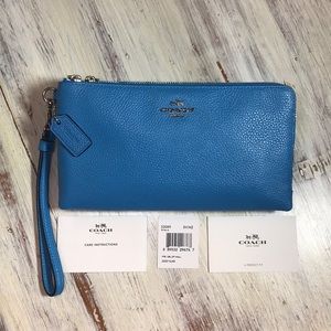 Brand New Leather Coach Wristlet