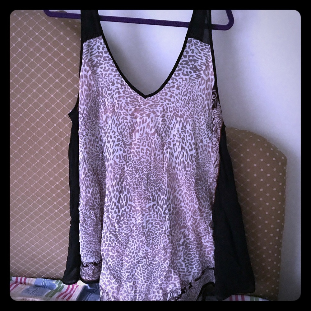 Free People Purple & Black Tank