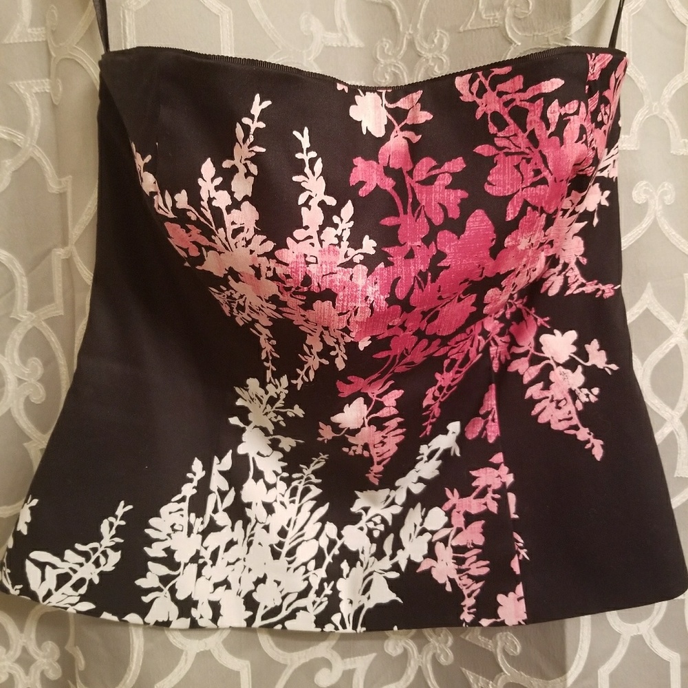 WHBM Pink/Black Bustier