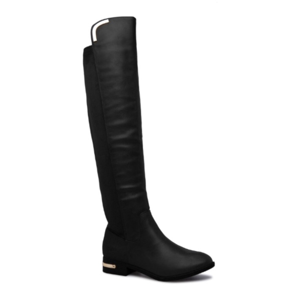 NWT Shoe Dazzled Mixed Material OTK Black